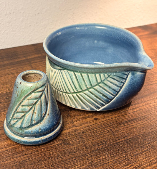 Ceramic Matcha Bowl & Whisk Holder - Fall Collection 11