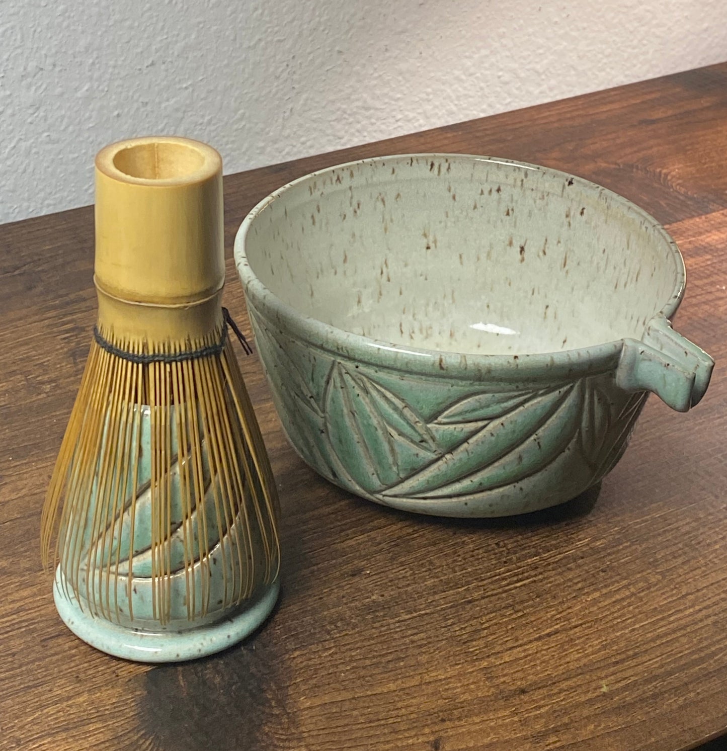 Ceramic Matcha Bowl & Whisk Holder - Fall Collection 5