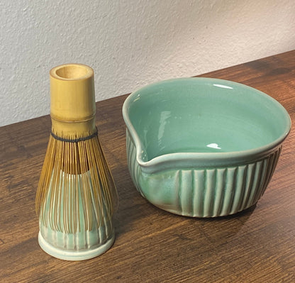 Ceramic Matcha Bowl & Whisk Holder - Fall Collection 4